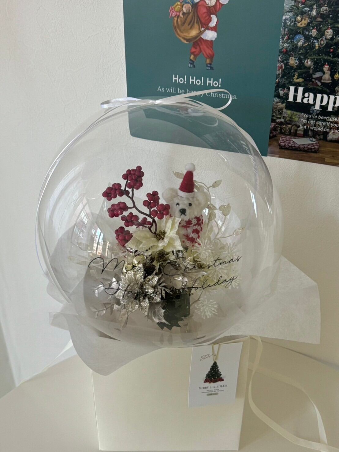 Xmas bear balloon box -02-【クリスマス】