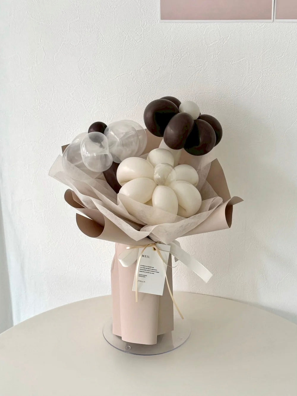 balloon flower bouquet 3本-ラッピングver-【全5色】