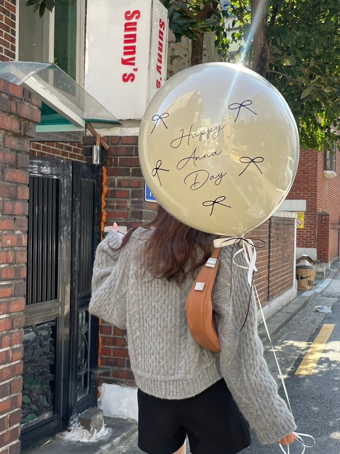 ribbon float balloon -BIG size-【ステッカーリボンver】【全33色】