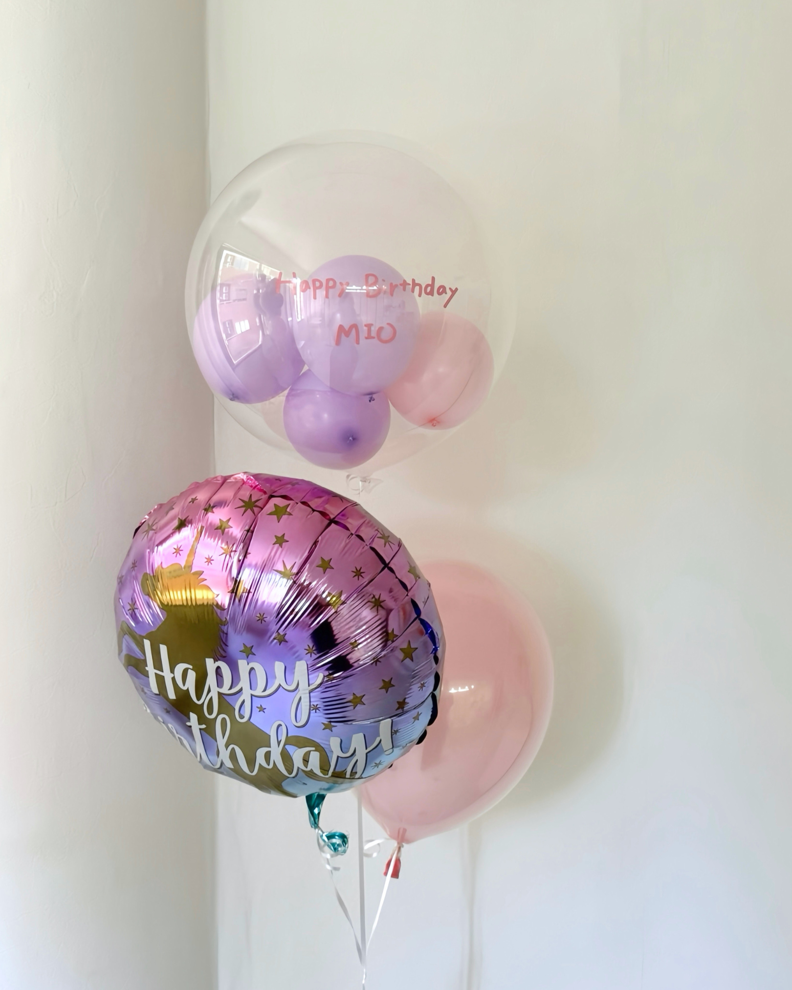 【キャラクター・誕生日ギフト】ユニコーンバルーン 3点セット