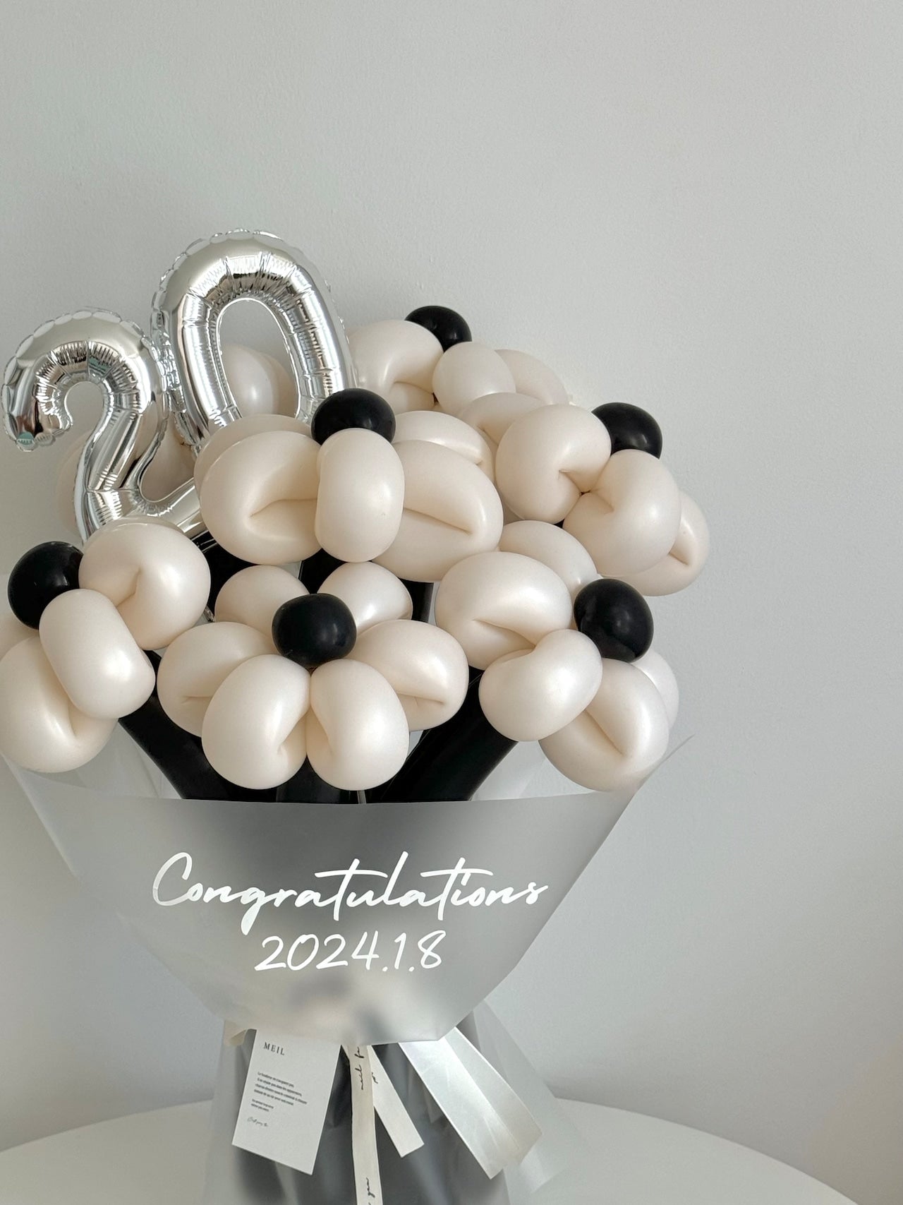 balloon flower bouquet-ナンバーバルーン付き【選択可】【全41色】