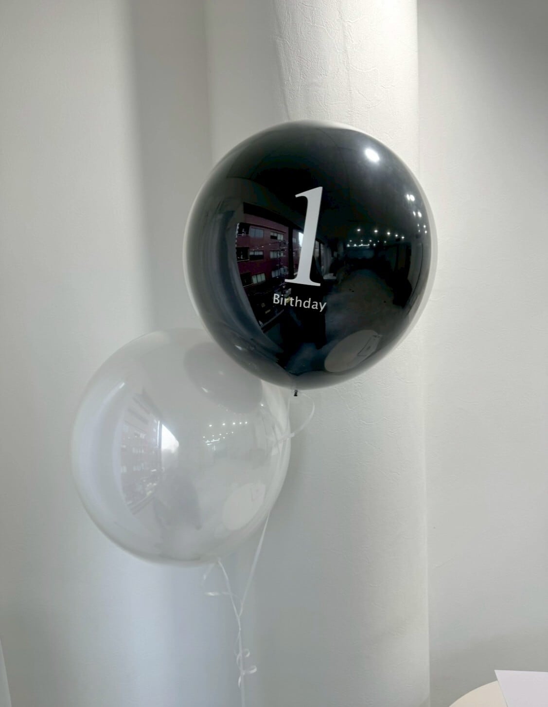 Birthday number balloon  black×white 2SET【カラー変更可】