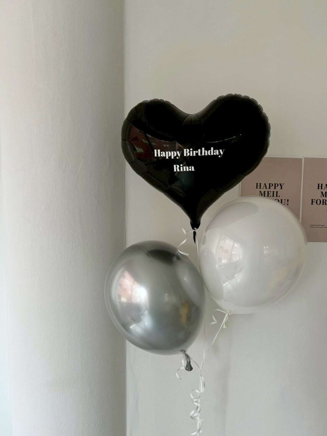 heart oval balloon 3SET 【カスタマイズ】