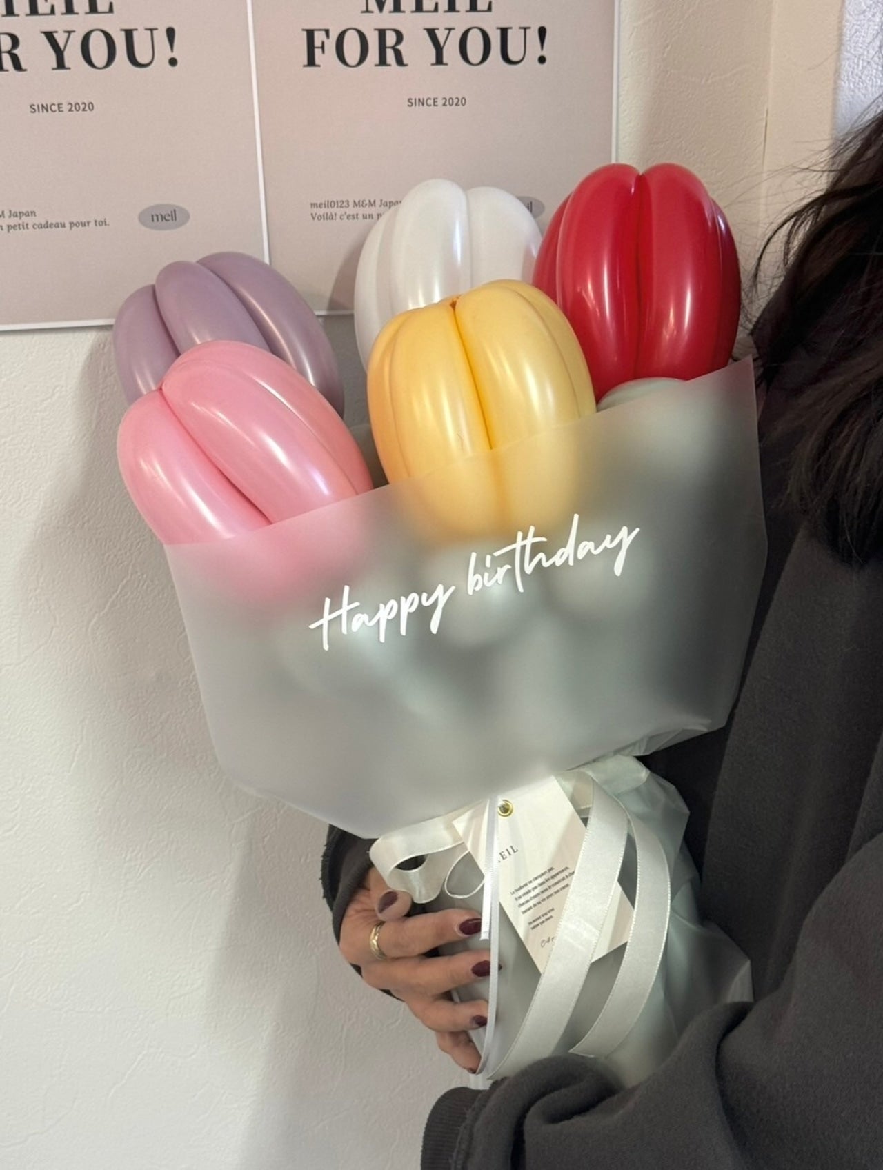 balloon tulip bouquet ラッピングver-【全5色】【カラー変更可】