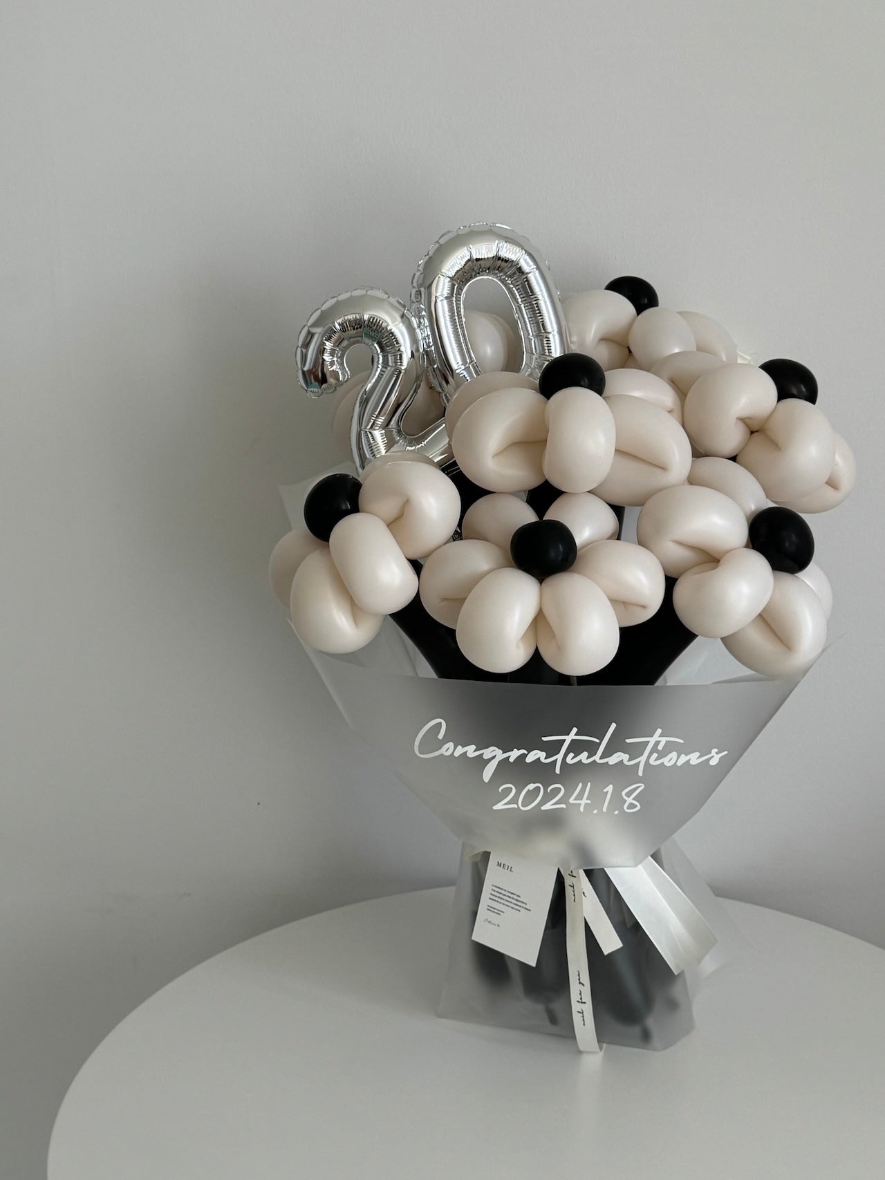 balloon flower bouquet-ナンバーバルーン付き【選択可】【全41色】