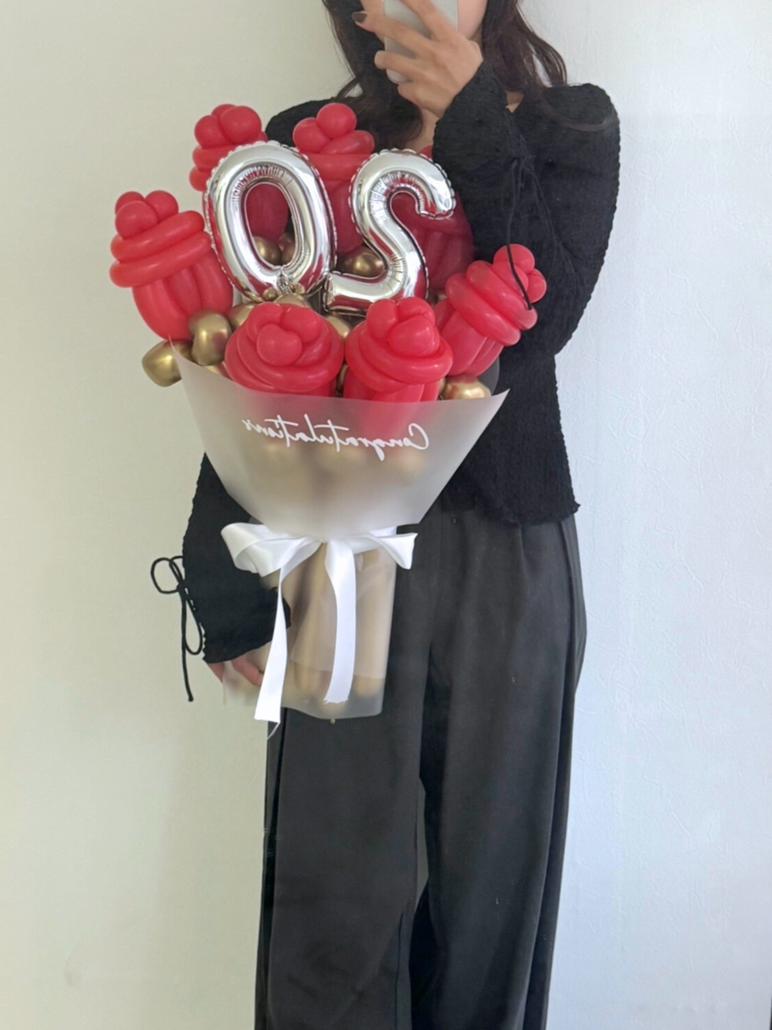 【成人式】20 balloon rose bouquet 【全7色】