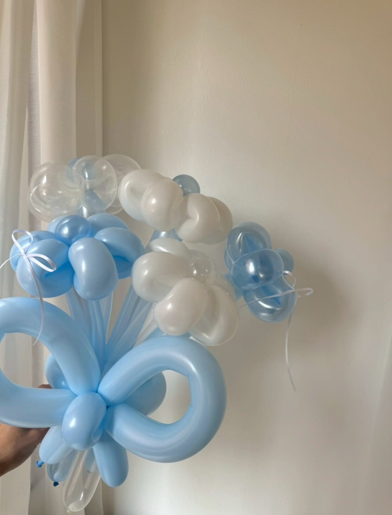 balloon flower bouquet 5本  -リボンver-【サテンリボン付き】【全7色】