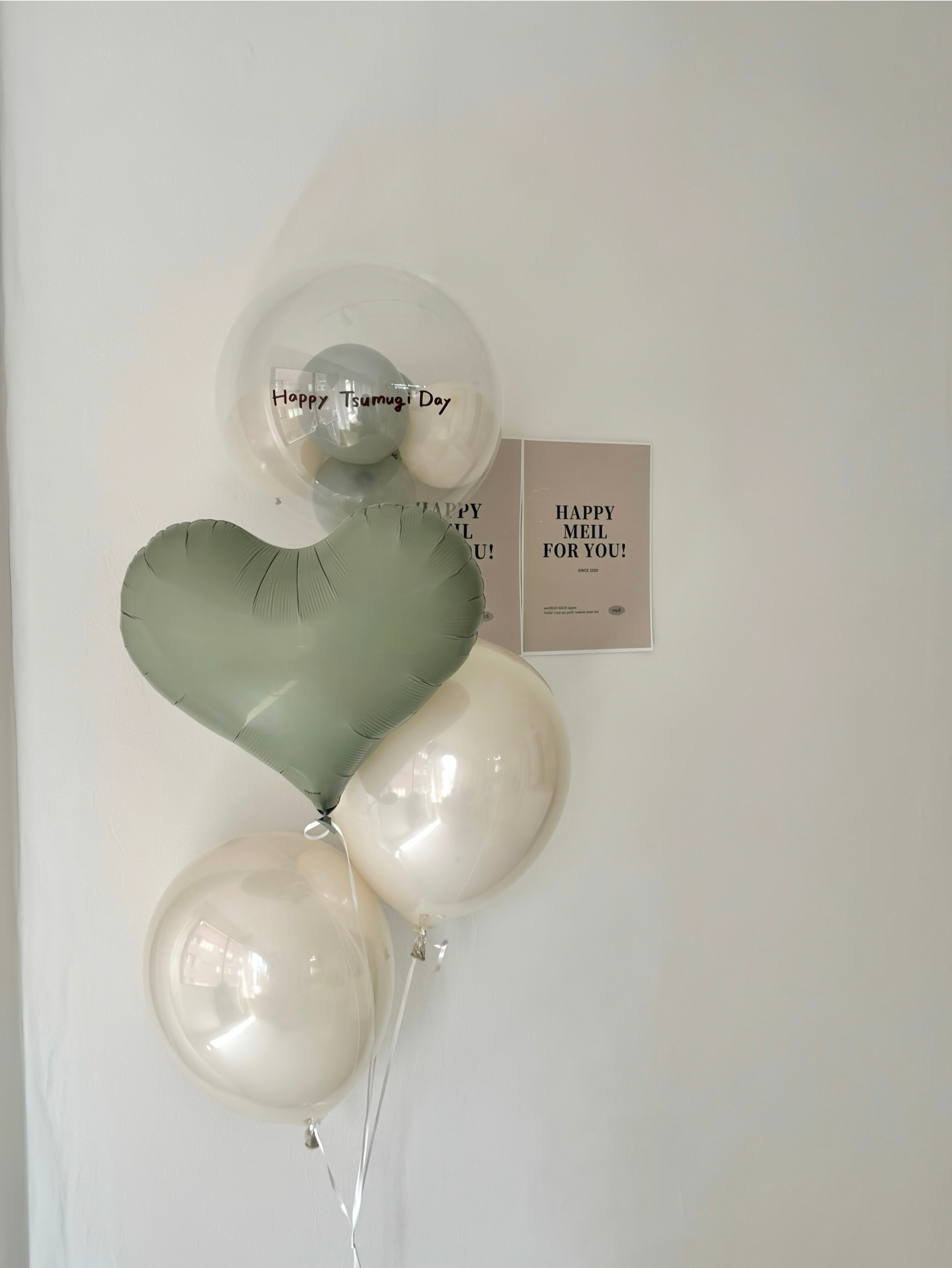 【結婚式・誕生日・記念日ギフト】heart round mix balloon 4SET｜全12色