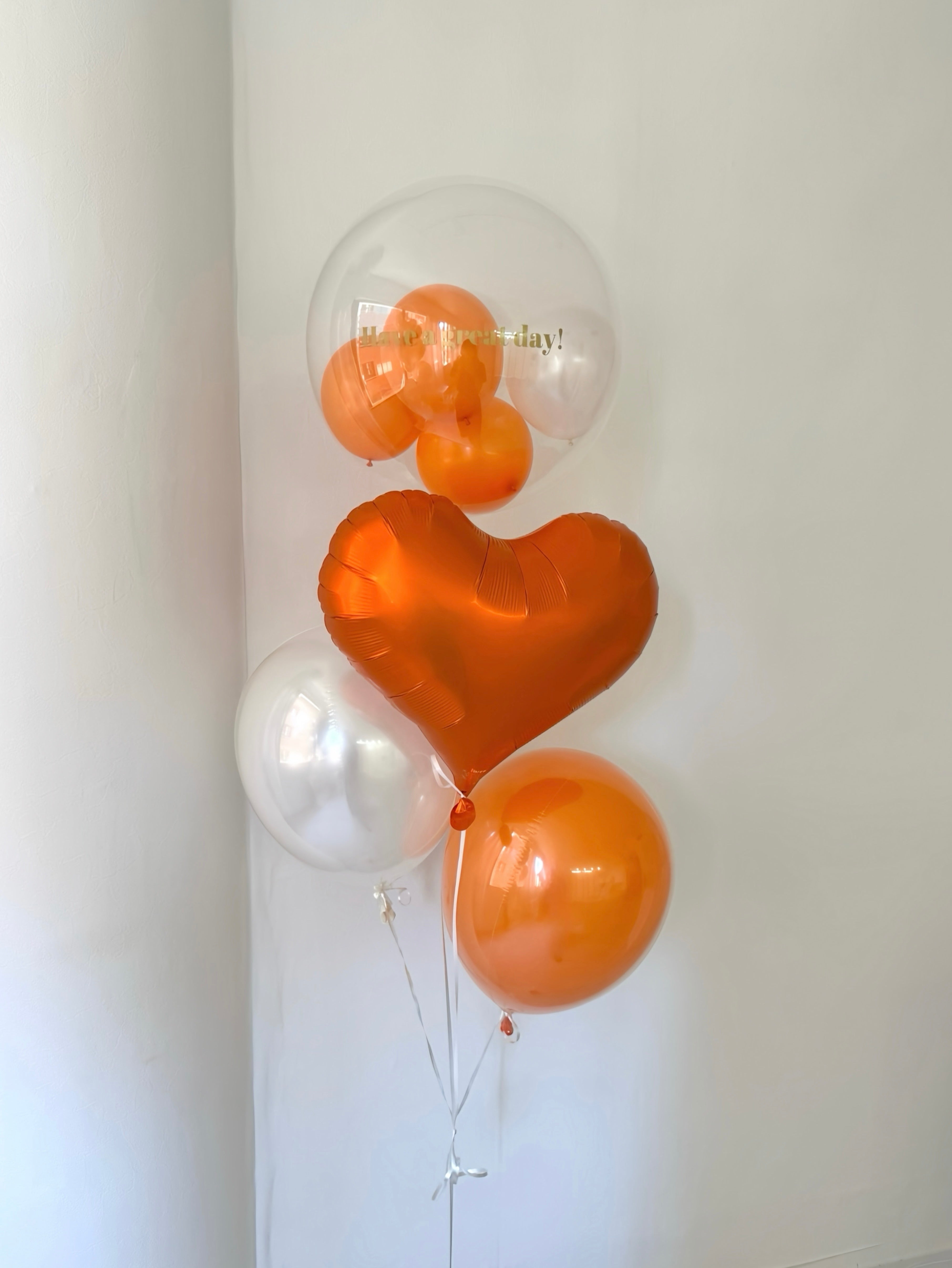【結婚式・誕生日・記念日ギフト】heart round mix balloon 4SET｜全12色
