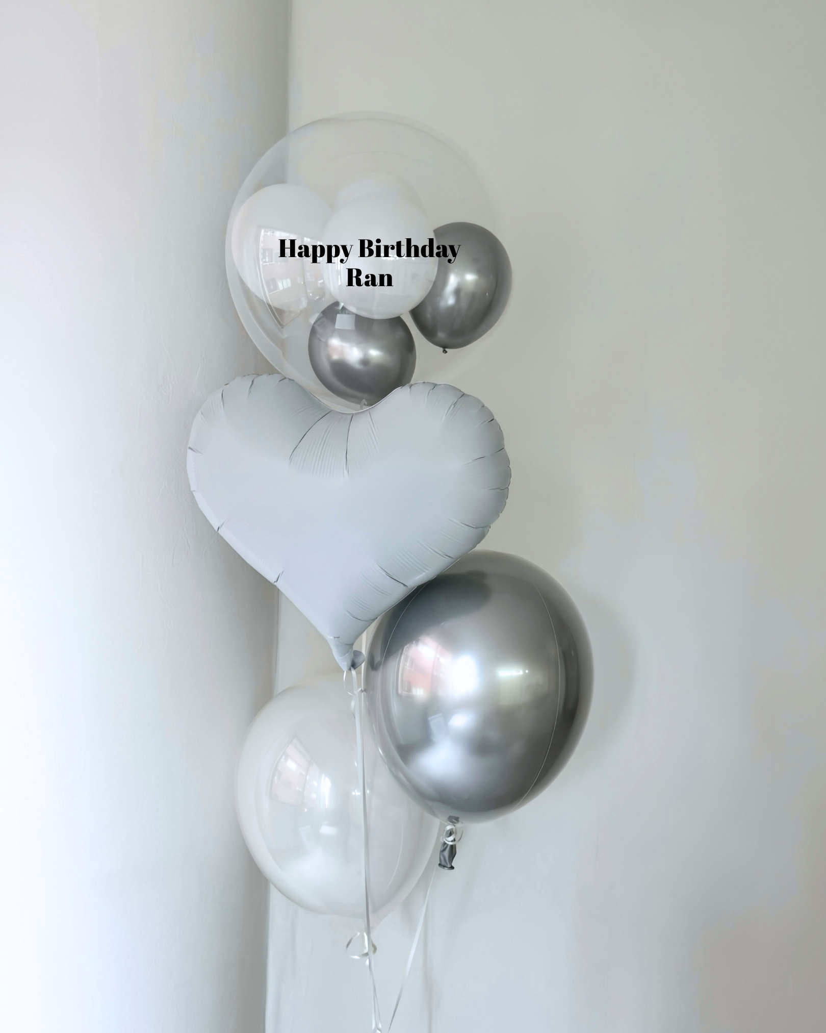 【結婚式・誕生日・記念日ギフト】heart round mix balloon 4SET｜全12色