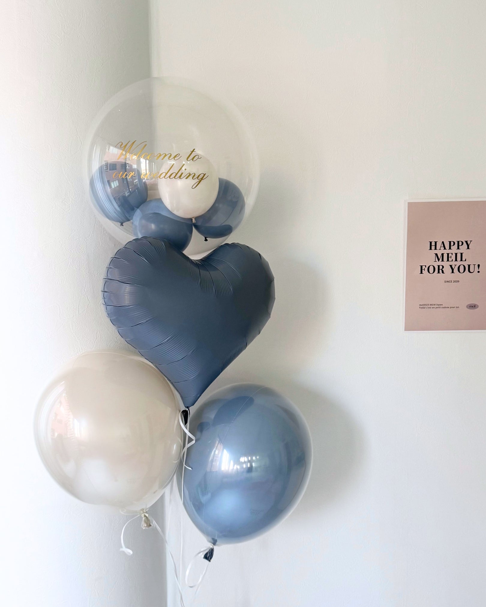 【結婚式・誕生日・記念日ギフト】heart round mix balloon 4SET｜全3色