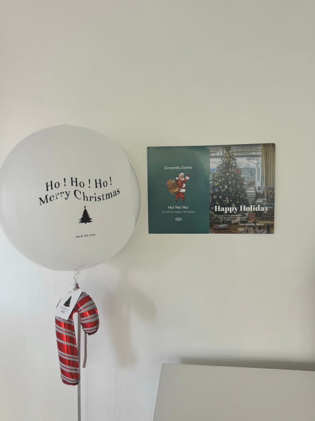 ball float balloon -03- 【赤・白2色展開】【クリスマス】