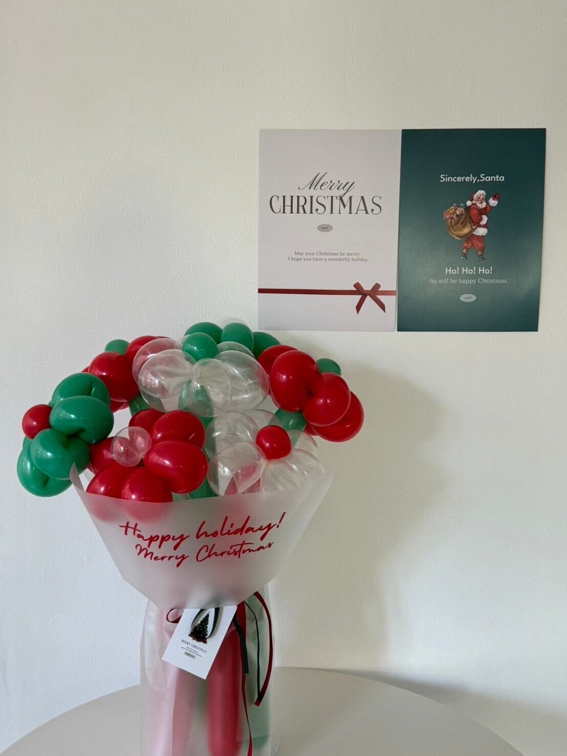 Xmas balloon flower bouquet -01-【クリスマス】