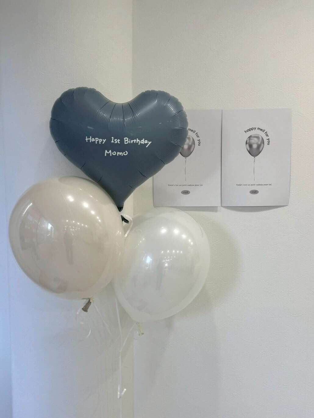 heart oval balloon 3SET 【カスタマイズ】