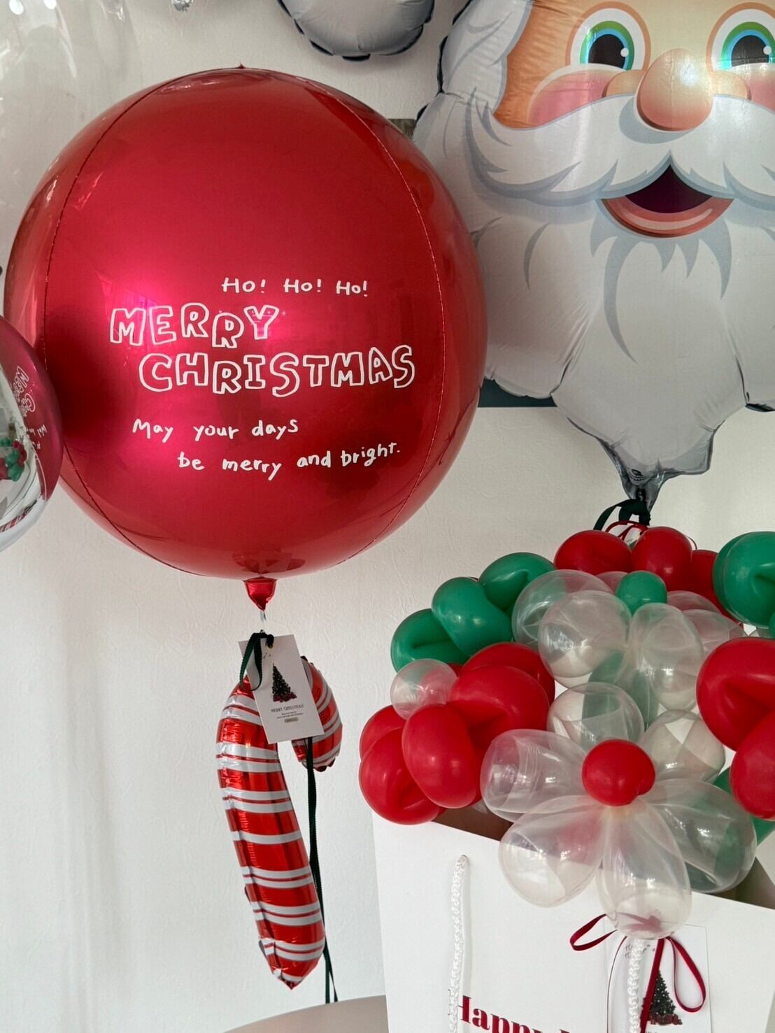 ball float balloon -04- 【赤・白2色展開】【クリスマス】