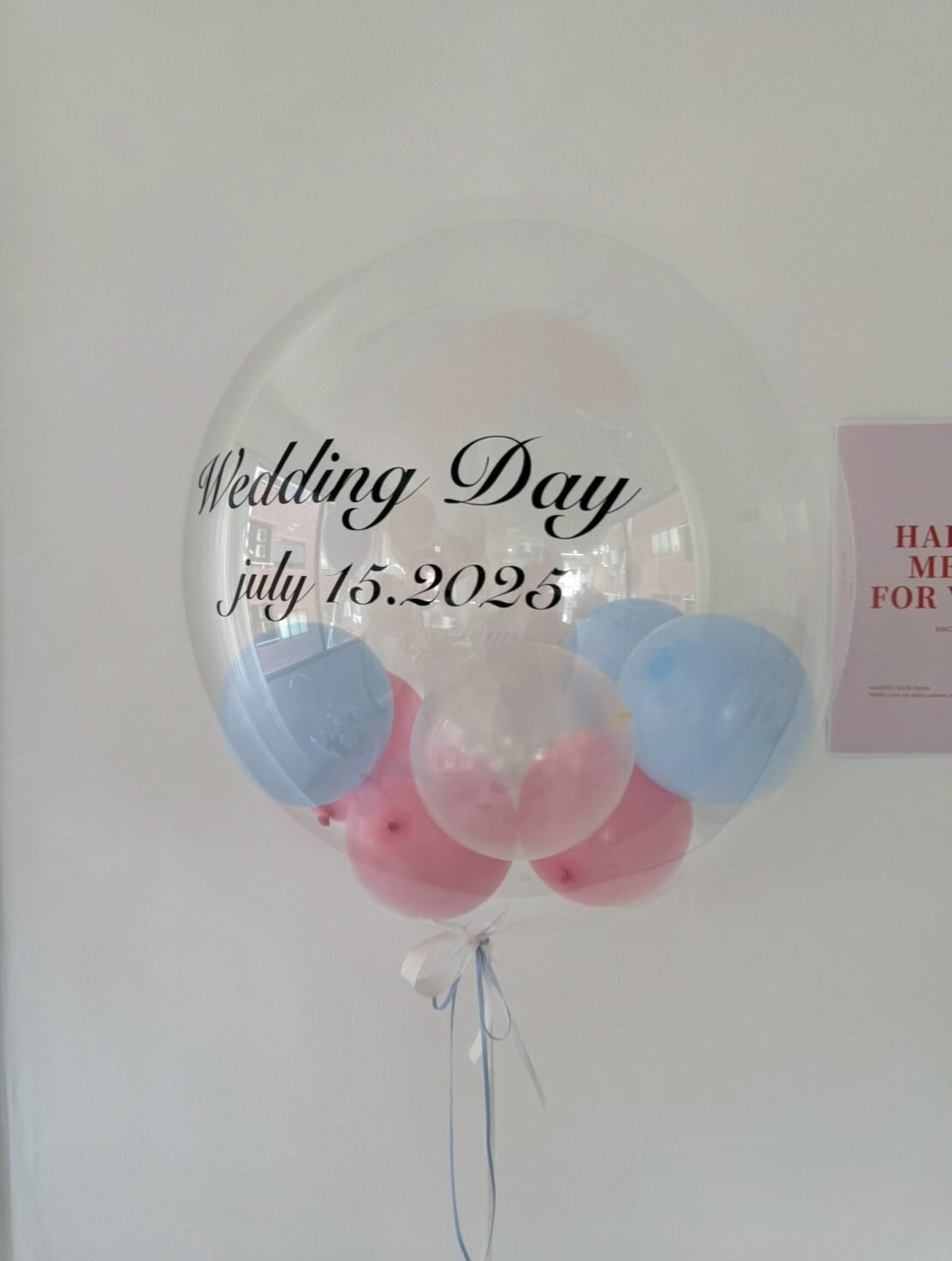 pink×light blue bulle float balloon-BIG size-【カラー変更可】